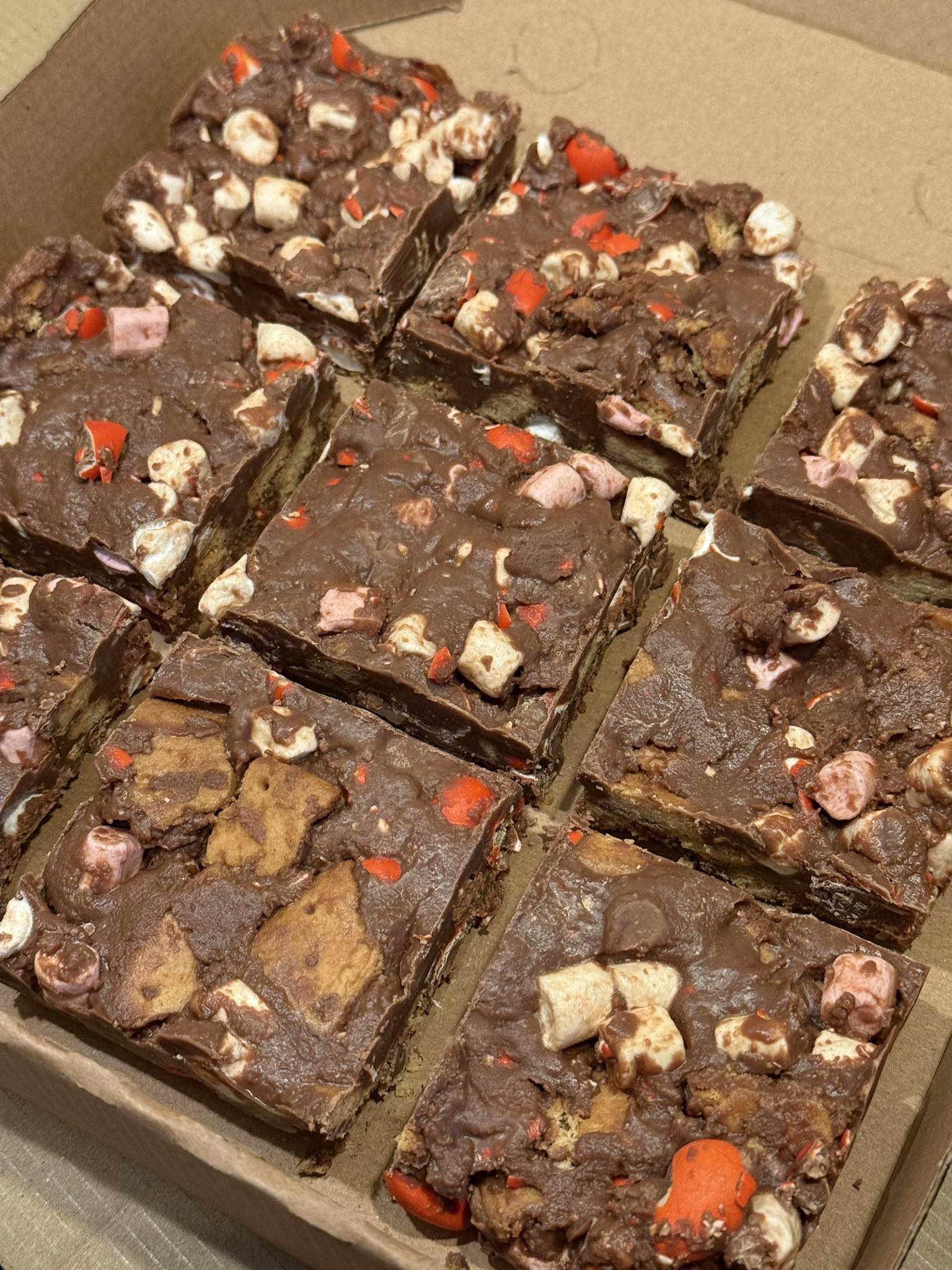 Chocolate rocky road with marshmallows